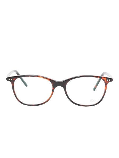  Lunor Rectangle-frame Havana-pattern Glasses - Brown 