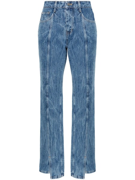  Lvir Wrinkled-detailed Cotton Jeans - Blue 