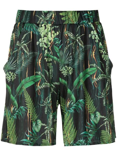  Lygia & Nanny Iara Leaf-print Mini Shorts - Green 