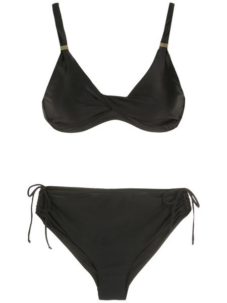  Lygia & Nanny Marcela Ruched Bikini - Black 
