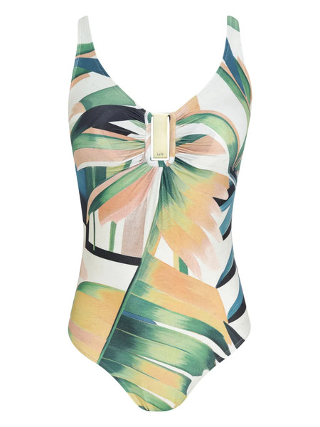  Lygia & Nanny Mirassol Leaf-print Swimsuit - Green 