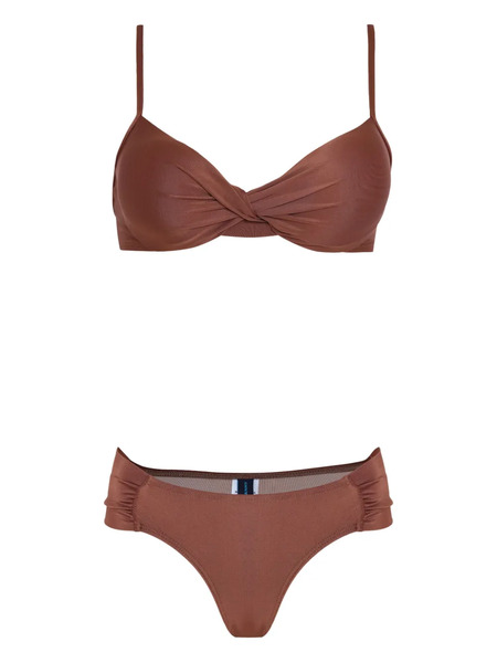  Lygia & Nanny Twist-front Bikini - Brown 