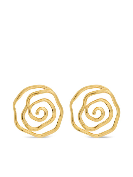  Lynyer Floral Vortex Earrings - Gold 