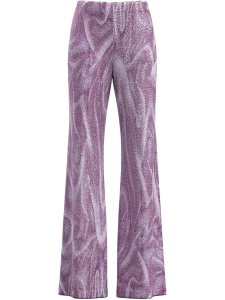  Maccapani Lurex-jacquard Trousers - Purple 