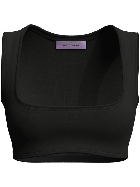  Maccapani Perfect Square-neck Bra Top - Black 
