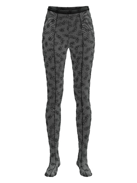  Maccapani The Footed Monogram Leggings - Black 