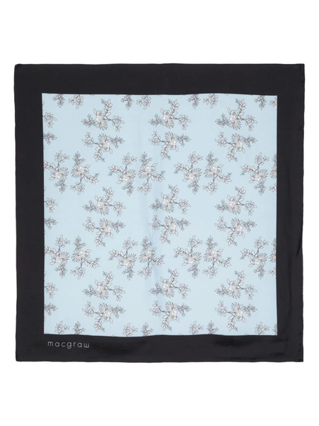  Macgraw Floral-print Silk Scarf - Blue 
