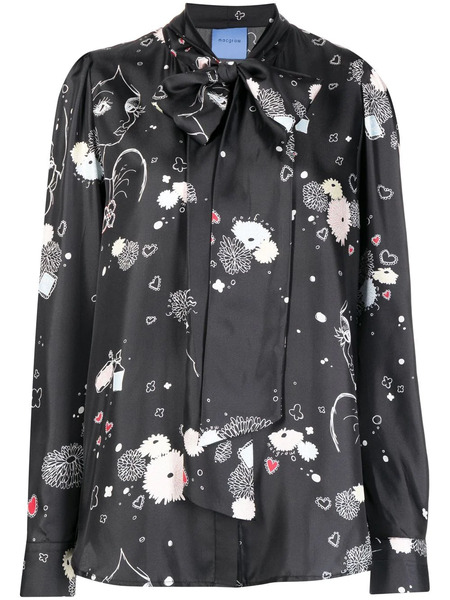  Macgraw Illumination Bow-detail Shirt - Black 