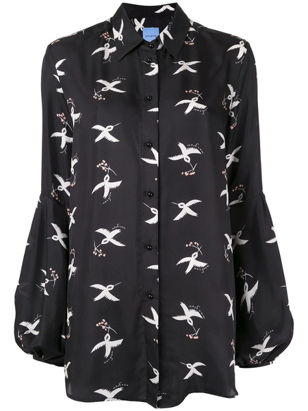  Macgraw St. Clair Bird Print Blouse - Black 