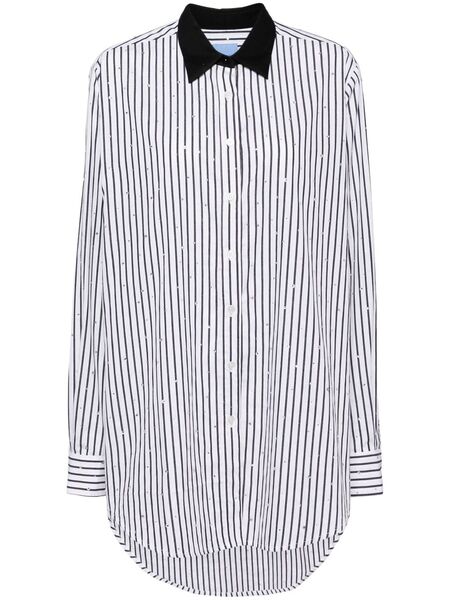  Macgraw Striped Oversized Shirt - Black 
