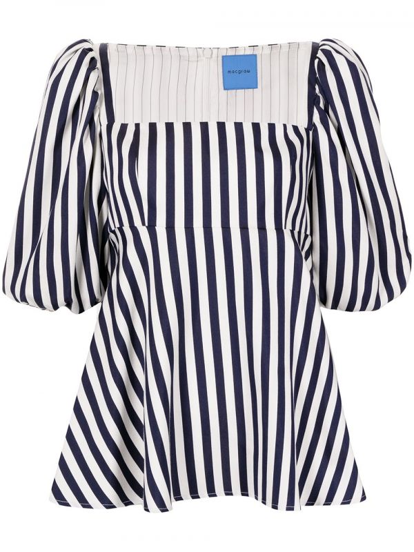  Macgraw Vienna Striped Top - Blue 