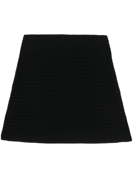  Mach & Mach A-line Knitted Miniskirt - Black 