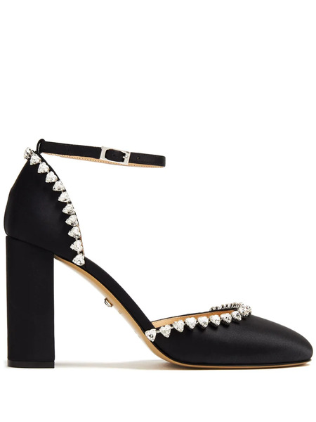  Mach & Mach Audrey 95mm Satin Pumps - Black 