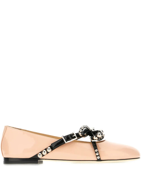  Mach & Mach Bow-detail Ballerinas - Neutrals 