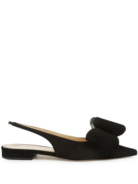  Mach & Mach Bow-detail Leather Ballerinas - Brown 