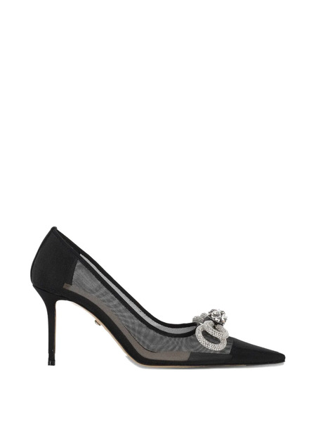  Mach & Mach Bow Embellished Heeled Sandals - White 