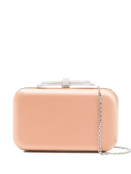 Mach & Mach Crystal-embellished Bow Clutch - Neutrals 