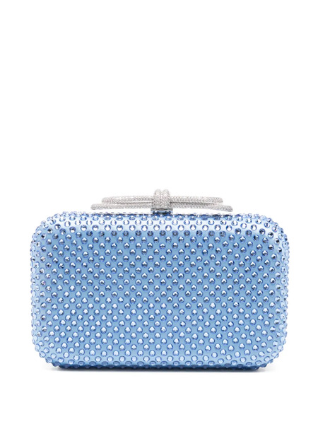 Mach & Mach Crystal-embellished Clutch Bag - Blue 