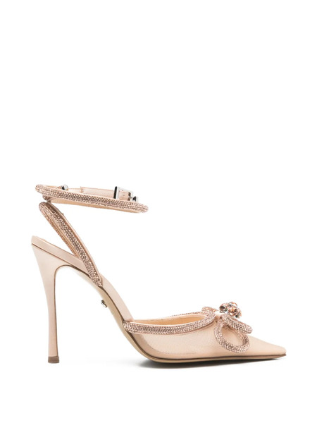  Mach & Mach Double Bow Heeled Pumps - Neutrals 