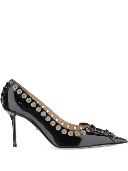  Mach & Mach Eyelet-lace Pumps - Black 
