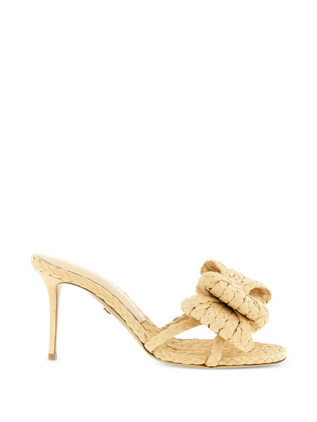  Mach & Mach Le Cadeau Bow-detail Open-toe Sandals - Neutrals 