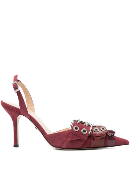  Mach & Mach 100mm Buckle-detail Eyelet Pumps - Red 