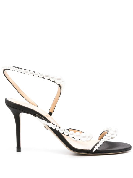  Mach & Mach 80mm Faux-pearl Sandals - Black 
