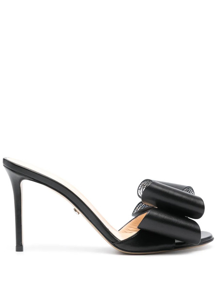  Mach & Mach Oversizde-bow Sandals - Black 