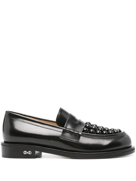  Mach & Mach Stud-embellished Loafers - Black 