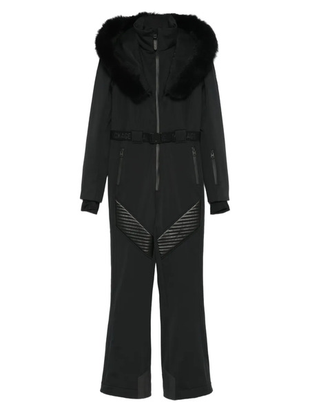  Mackage Elle-sh Fur Hooded Ski Suit - Black 