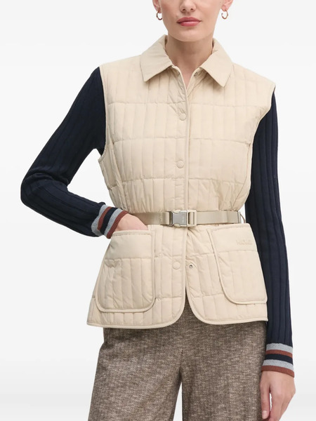  Mackage Helia Quilted Belted Gilet - Neutrals 