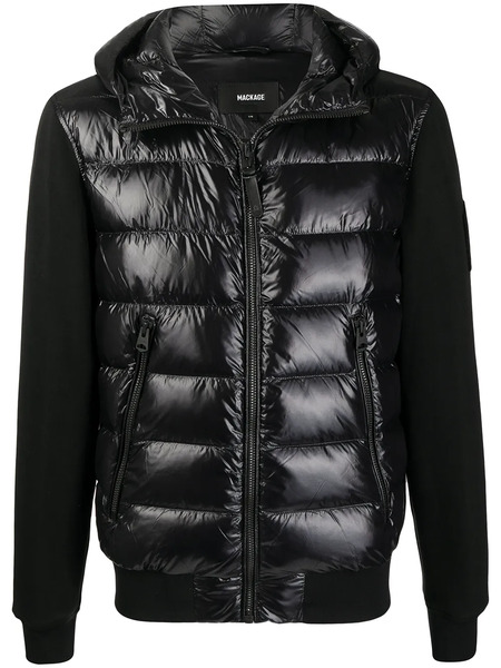  Mackage Hooded Quilted-panel Jacket - Black 