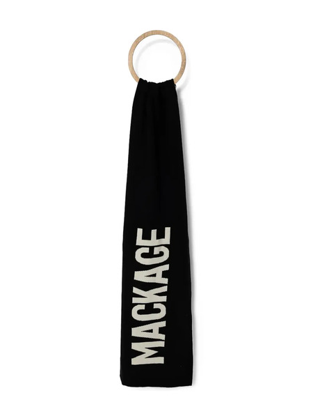  Mackage Juno Logo Scarf - Black 