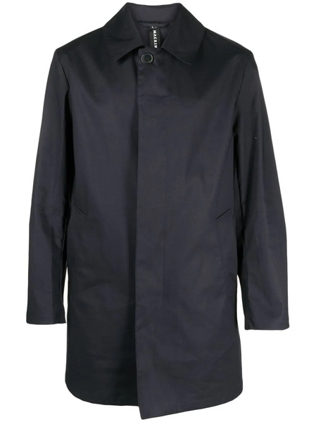 Mackintosh Single-breasted Cotton Raincoat - Blue 