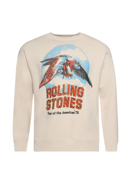  Madeworn Rolling Stones Graphic Crew Sweatshirt - Neutrals 