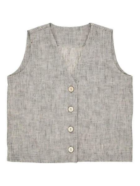  Madilly Linen-blend Waistcoat - Grey 