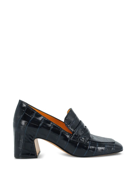  Madison.maison Croc-effect Leather Loafers - Black 