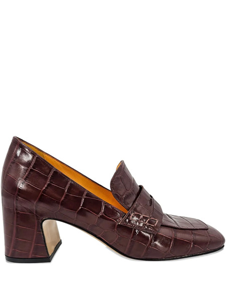  Madison.maison Crocodile-embossed Heeled Loafers - Red 