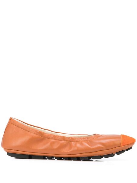  Madison.maison Elasticated Ballerina Shoes - Orange 