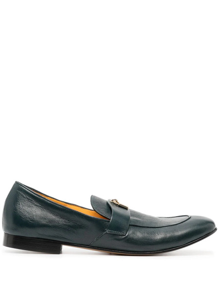  Madison.maison Lock Leather Loafers - Green 