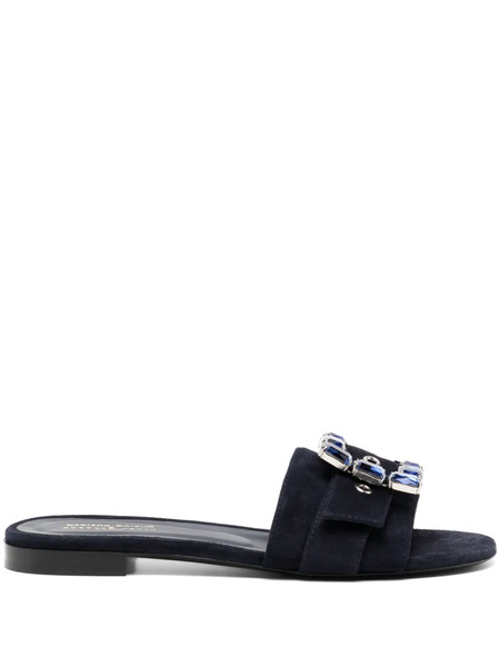  Madison.maison Madison Maison Fade Jeweled Buckle Khaki Sandal - Blue 