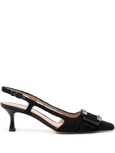  Madison.maison 50mm Atena Slingback Pumps - Black 