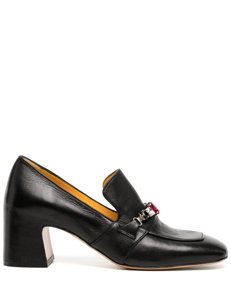  Madison.maison 55mm Crystal-embellished Loafers - Black 