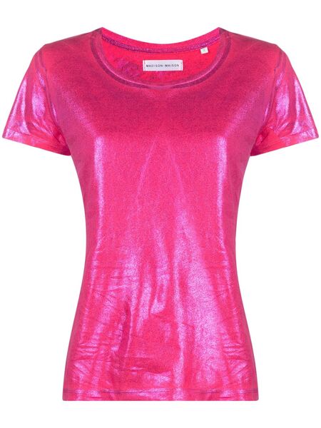  Madison.maison Short-sleve Lamé T-shirt - Pink 
