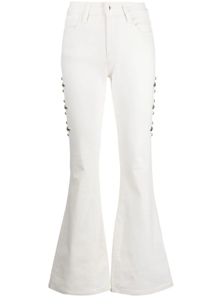  Madison.maison Stud-embellished Flared Jeans - White 