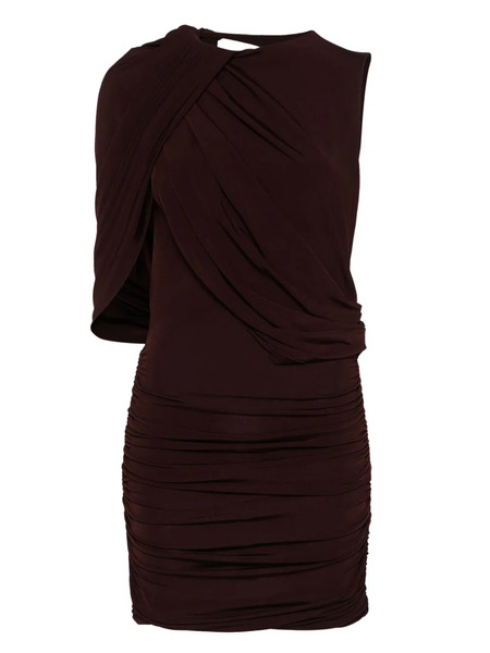  Magda Butrym Asymmetric Draped Mini Dress - Red 