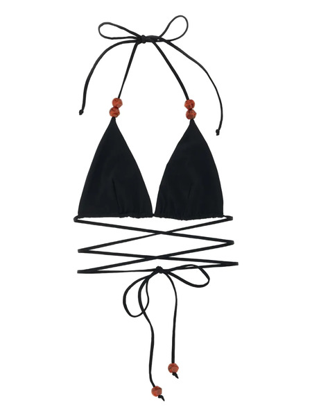  Magda Butrym Bead-detail Bikini Top - Black 