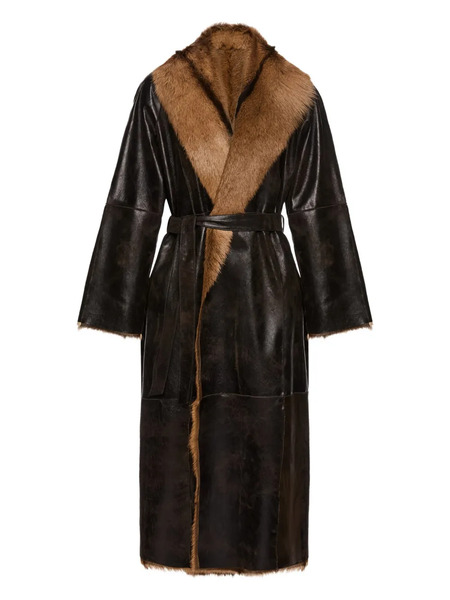 Magda Butrym Belted Wrap Coat - Brown 