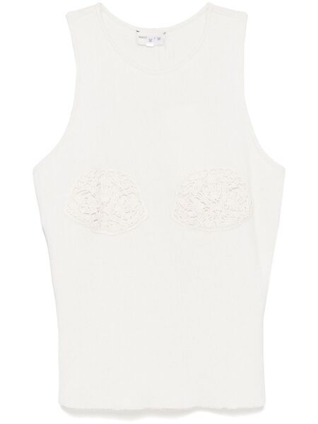  Magda Butrym Crochet-detailed Top - Neutrals 