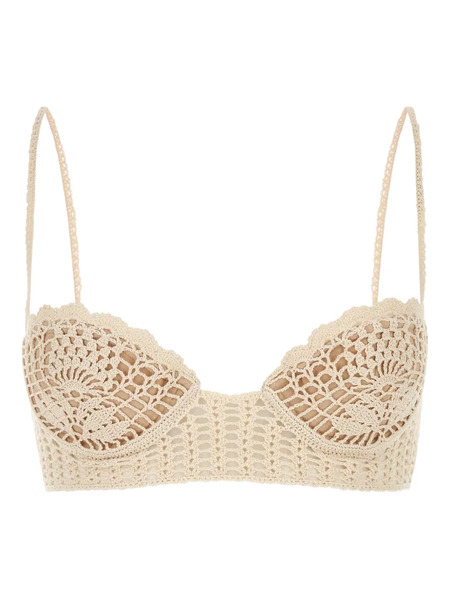  Magda Butrym Crochet-lace Top - Neutrals 